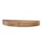 Small Brown Round Wood Floating Wall Shelf
